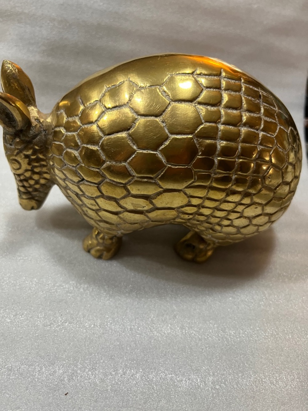 Brass Armadillo Figurine 2.5 lbs - Picture 3 of 7